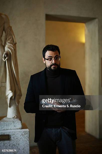 Writer Gabriele Tini attends the Songs Of Stone' By Gabriele Tinti at Museo Nazionale Romano Palazzo Altemps on December 4, 2016 in Rome, Italy.