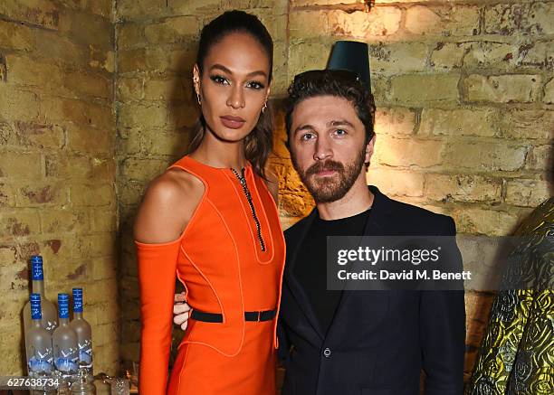 Joan Smalls and David Koma attend The Fashion Awards in partnership with Swarovski nominees' lunch hosted by the British Fashion Council with Grey...