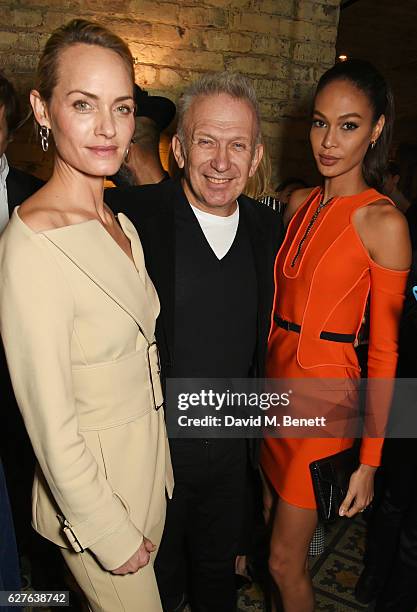 Amber Valletta, Jean-Paul Gaultier and Joan Smalls attend The Fashion Awards in partnership with Swarovski nominees' lunch hosted by the British...