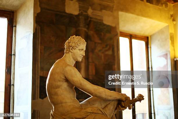 General view during the 'Songs Of Stone' By Gabriele Tinti at Museo Nazionale Romano Palazzo Altemps on December 4, 2016 in Rome, Italy.