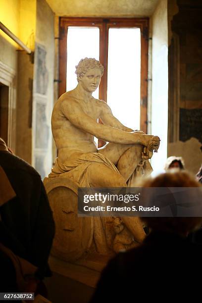 General view during the 'Songs Of Stone' By Gabriele Tinti at Museo Nazionale Romano Palazzo Altemps on December 4, 2016 in Rome, Italy.