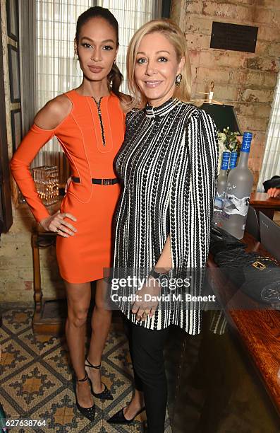 Joan Smalls and Nadja Swarovski attend The Fashion Awards in partnership with Swarovski nominees' lunch hosted by the British Fashion Council with...