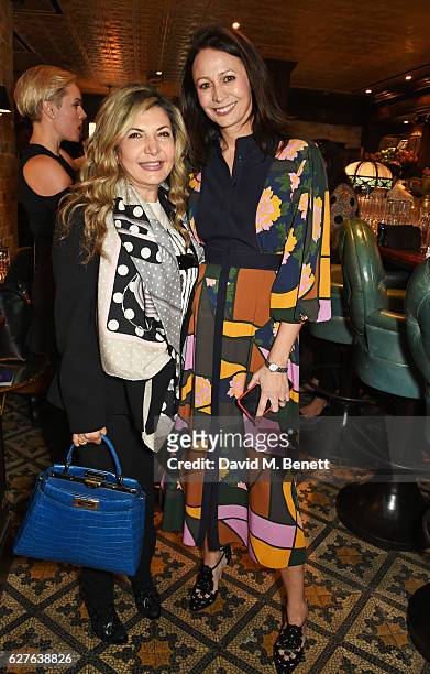 Ingie Chalhoub and Caroline Rush attend The Fashion Awards in partnership with Swarovski nominees' lunch hosted by the British Fashion Council with...