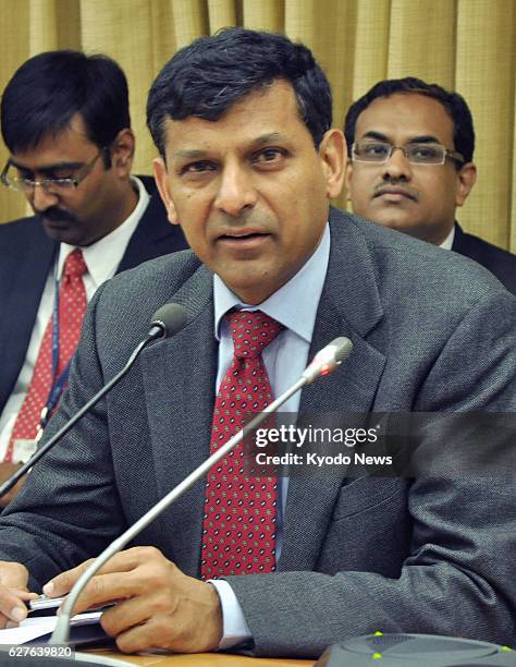 India - Raghuram G. Rajan, governor of the Reserve Bank of India, holds a press conference in Mumbai on Jan. 28 on a rate hike implemented by the...