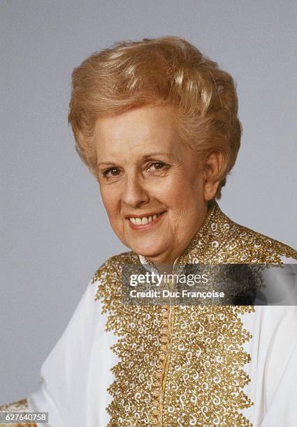 French presenter Catherine Langeais, one of the first French TV announcers along with Jacqueline Joubert and Jacqueline Huet.