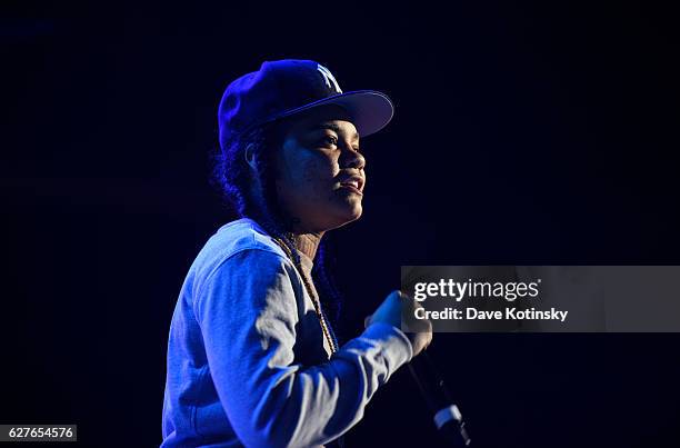 Young M.A performs at the Hot 97's Hot For The Holidays Concert at Prudential Center on December 3, 2016 in Newark, New Jersey.
