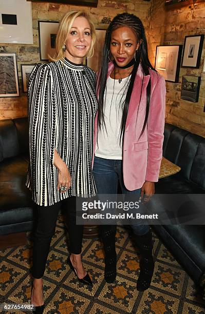 Nadja Swarovski and Naomi Campbell attend The Fashion Awards in partnership with Swarovski nominees' lunch hosted by the British Fashion Council with...