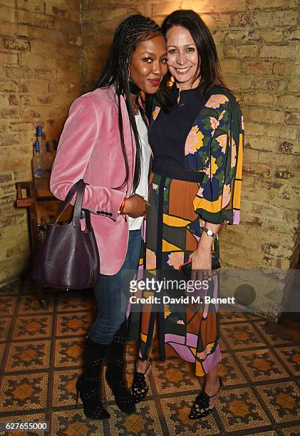 Naomi Campbell and Caroline Rush attend The Fashion Awards in partnership with Swarovski nominees' lunch hosted by the British Fashion Council with...