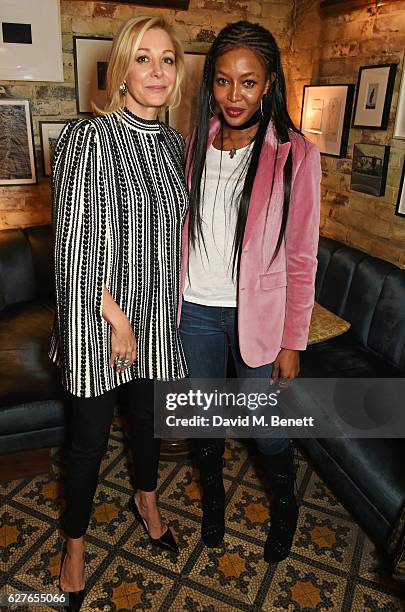 Nadja Swarovski and Naomi Campbell attend The Fashion Awards in partnership with Swarovski nominees' lunch hosted by the British Fashion Council with...