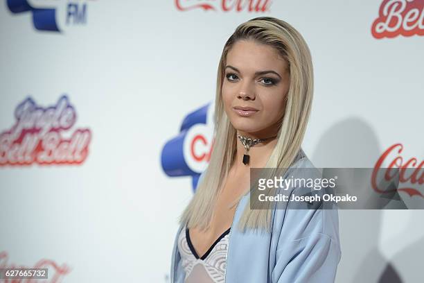 Louisa Johnson attends Capital's Jingle Bell Ball with Coca-Cola on December 4, 2016 in London, United Kingdom.
