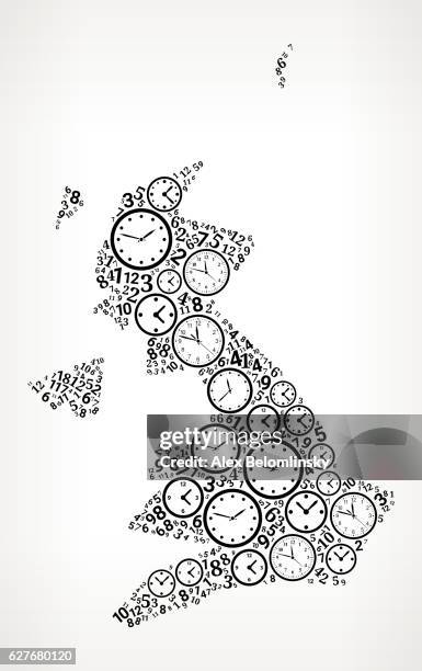 united kingdom on time and clock vector icon pattern - 10 minute timer stock illustrations