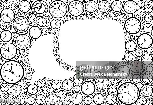 Chat on Time and Clock Vector Icon Pattern Chat on Time and Clock Vector Icon Pattern