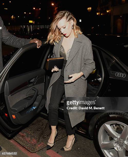 Chloe Pirrie arrives in an Audi at the British Independent Film Awards at Old Billingsgate Market on December 4, 2016 in London, England.