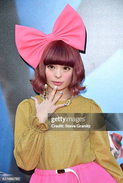 Kyary Pamyu Pamyu arrives at the Premiere Of Universal Pictures' "Sing" on December 3, 2016 in Los Angeles, California.