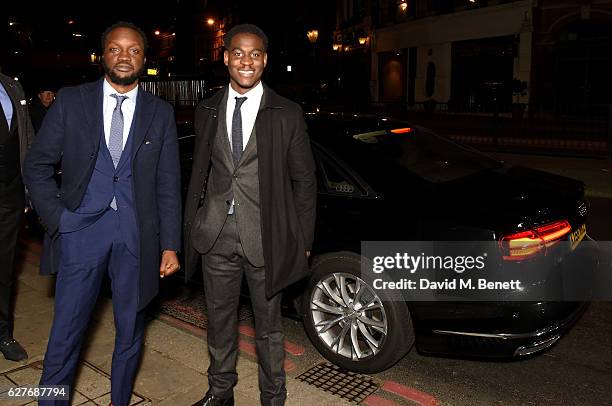 Arnold Oceng arrives in an Audi at the British Independent Film Awards at Old Billingsgate Market on December 4, 2016 in London, England.