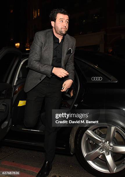 Daniel Mays arrives in an Audi at the British Independent Film Awards at Old Billingsgate Market on December 4, 2016 in London, England.