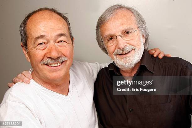 Actor Gerard Rinaldi and Jean Sarrus Photographed in PARIS