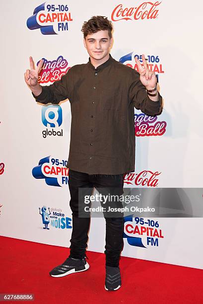 Martin Garrix attends Capital's Jingle Bell Ball with Coca-Cola on December 4, 2016 in London, United Kingdom.