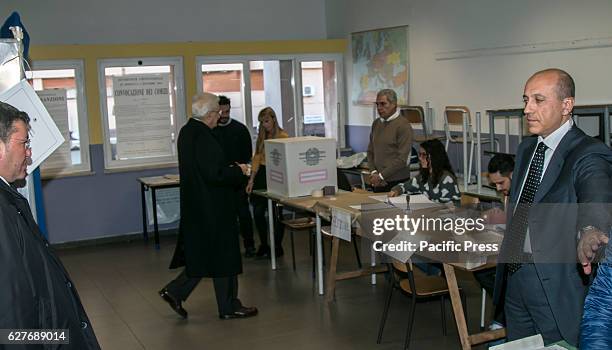 The President of the Italian Republic Sergio Mattarella voted in Palermo. Sergio Mattarella, OMRI, OMCA is an Italian politician, lawyer and judge...