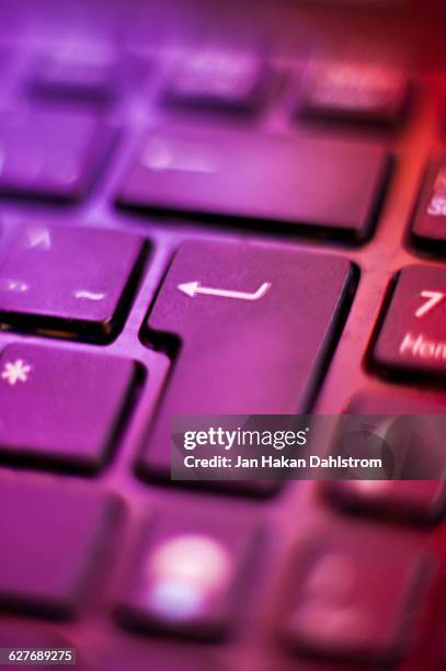 computer keyboard close-up - enter key stock pictures, royalty-free photos & images