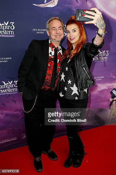 Helmut Zerlett and Jana Zerlett during the premiere of 'Die Vampirschwestern 3' at Mathaeser Filmpalast on December 4, 2016 in Munich, Germany.