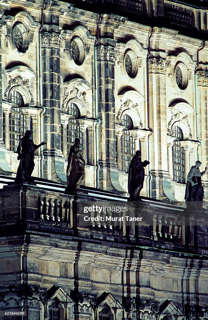 Facade of Dresden Cathedral (Hofkirche)
