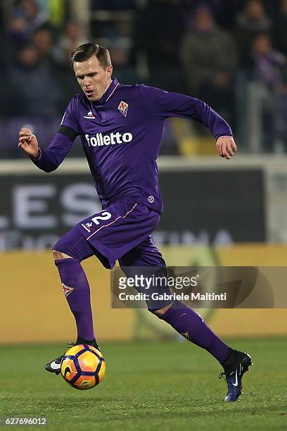 Josip Ilicic of ACF Fiorentina in action during the Serie A match between ACF Fiorentina and US Citta di Palermo at Stadio Artemio Franchi on...