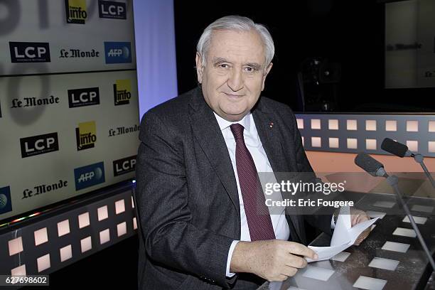 Politician Jean Pierre Raffarin Photographed in PARIS