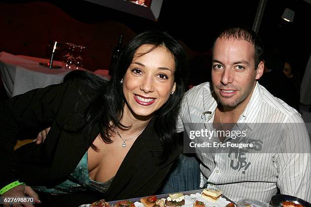 Sarah Abitbol and Stephane Bernadis at the VIP Club in Paris.