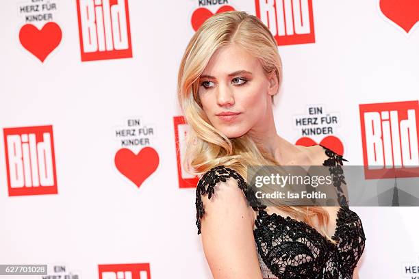 Austrian model Larissa Marolt attends the Ein Herz Fuer Kinder gala on December 3, 2016 in Berlin, Germany.