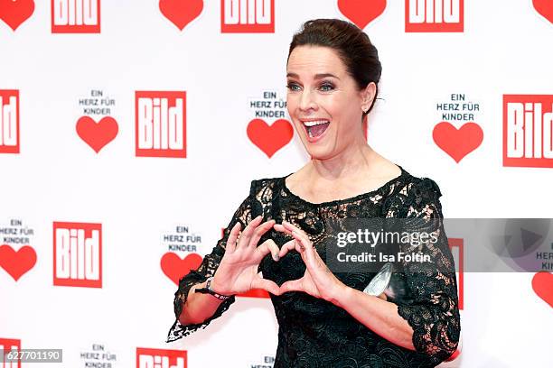 Moderator Desiree Nosbusch attends the Ein Herz Fuer Kinder gala on December 3, 2016 in Berlin, Germany.