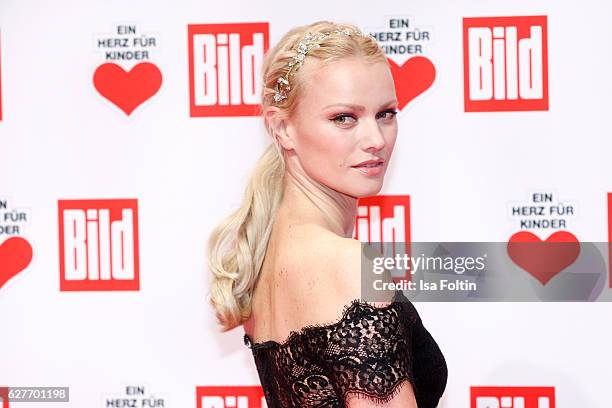 German model Franziska Knuppe attends the Ein Herz Fuer Kinder gala on December 3, 2016 in Berlin, Germany.