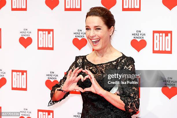 Moderator Desiree Nosbusch attends the Ein Herz Fuer Kinder gala on December 3, 2016 in Berlin, Germany.