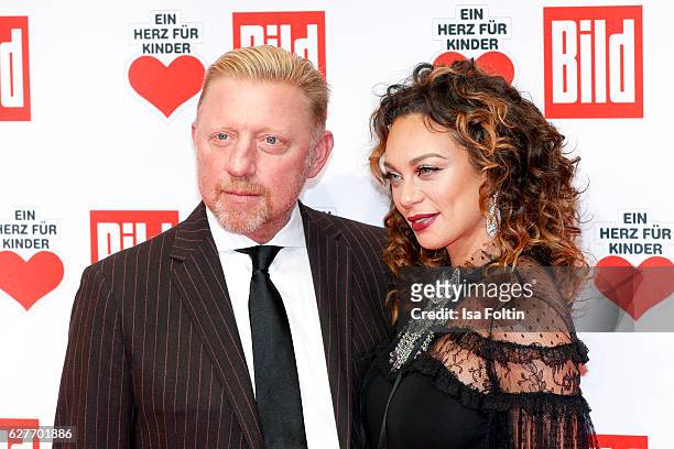 Former german tennis player Boris Becker and his wife Lilly Becker attend the Ein Herz Fuer Kinder gala on December 3, 2016 in Berlin, Germany.