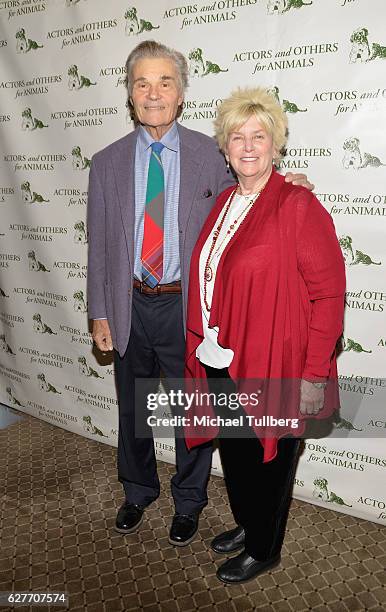 Actor Fred Willard and Mary Willard attend Actors And Others For Animals' Joy To The Animals luncheon fundraiser at Universal City Hilton & Towers on...