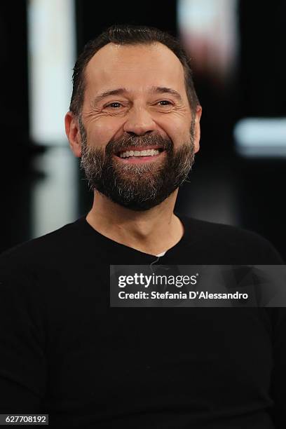 Fabio Volo attends 'Che Tempo Che Fa' Tv Show on December 4, 2016 in Milan, Italy.