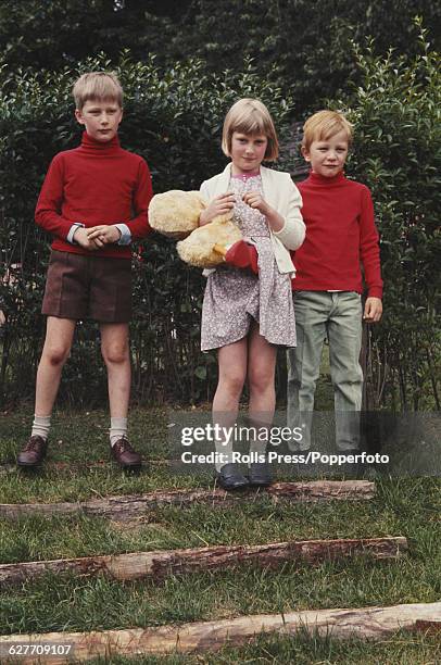Members of the Belgium Royal family, from left, Prince Philippe , Princess Astrid and Prince Laurent, pictured together in a garden in Belgium on...