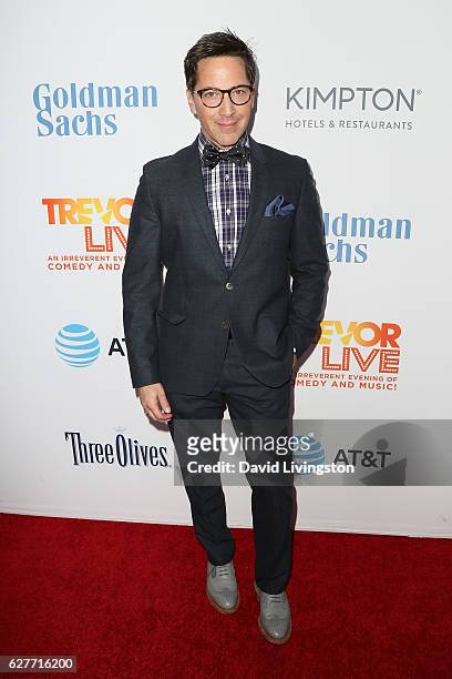 Actor Dan Bucatinsky arrives at the TrevorLIVE Los Angeles 2016 Fundraiser at The Beverly Hilton Hotel on December 4, 2016 in Beverly Hills,...