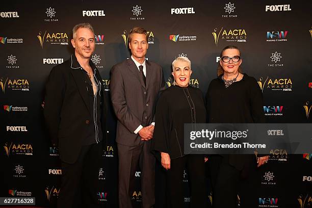 Damien Martin, Adam Johansen , Lesley Vanderwalt and Yvonne Savage arrives ahead of the 6th AACTA Awards Presented by Foxtel | Industry Dinner...