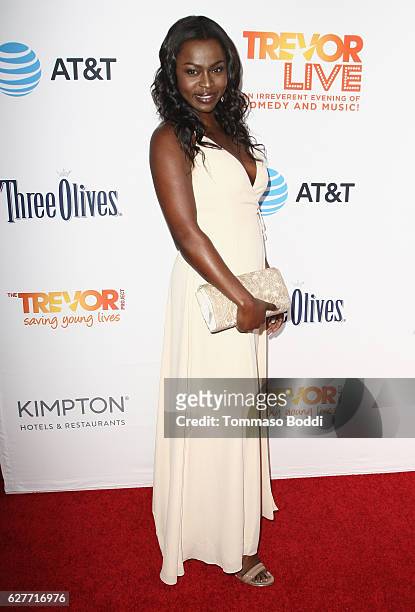 Actress Yetide Badaki attends The Trevor Project's 2016 TrevorLIVE LA at The Beverly Hilton Hotel on December 4, 2016 in Beverly Hills, California.