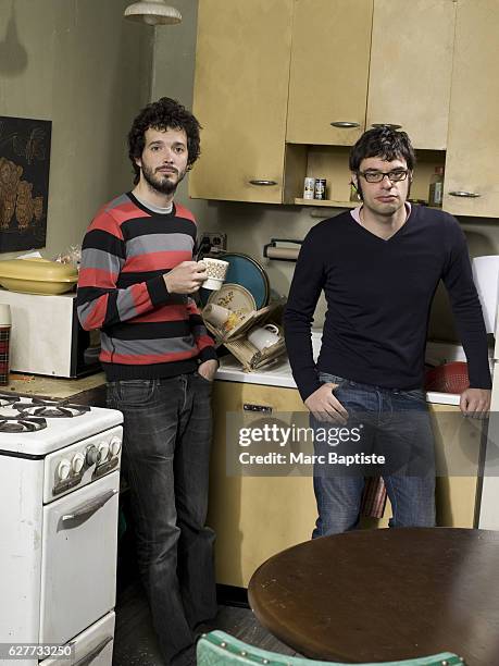 Comics Bret McKenzie and Jemaine Clement of Flight of the Conchords