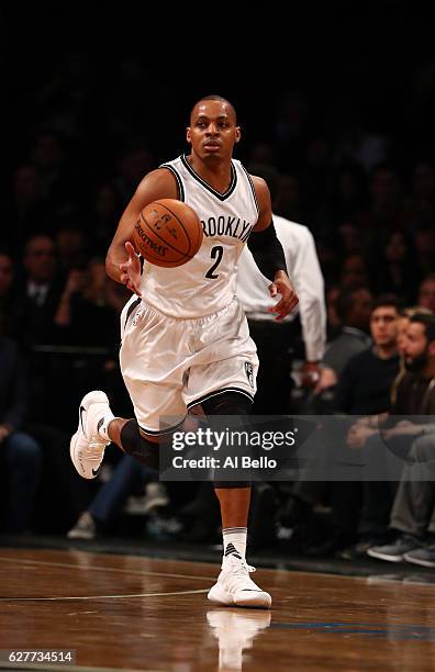 Randy Foye of the Brooklyn Nets in action against the Milwaukee Bucks during their game at Barclays Center on December 1, 2016 in New York City. NOTE...