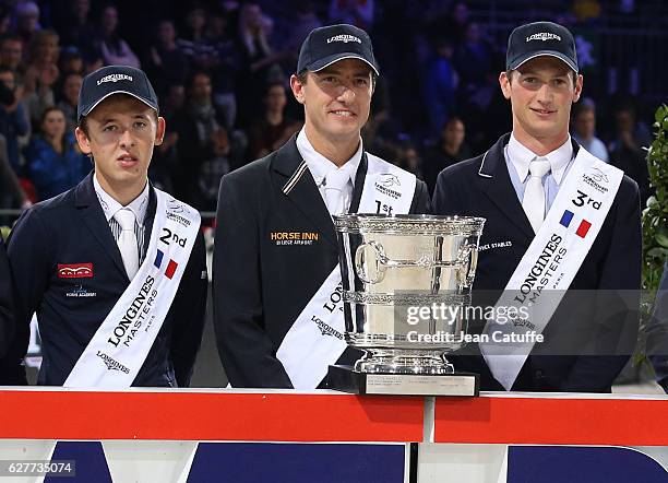 Second place Bertram Allen of Ireland riding 'Hector Van d'Abdijhoeve', winner of the CSI5 Longines Grand Prix Gregory Wathelet of Belgium riding...