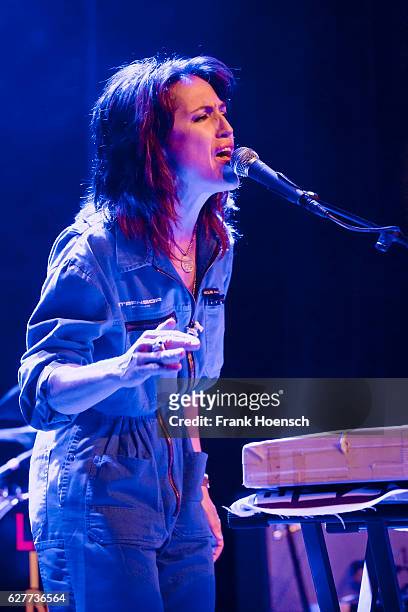 Singer Joan Wasser of the American band Joan as Police Woman performs live during a concert at the Heimathafen Neukoelln on December 4, 2016 in...