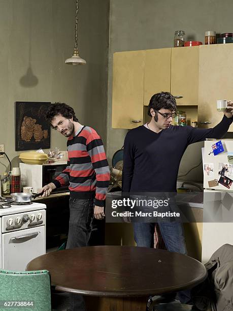 Comics Bret McKenzie and Jemaine Clement of Flight of the Conchords