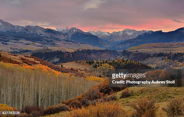 san miguel mountain range - mt wilson colorado fotografías e imágenes de stock