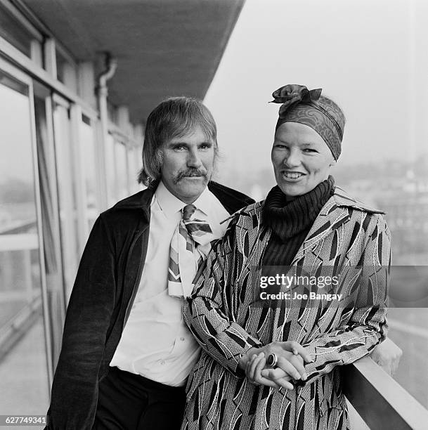 British actress Glenda Jackson with her husband Roy Hodges, UK, 16th April 1971. She had just been awarded an Academy Award for her role as Gudrun in...