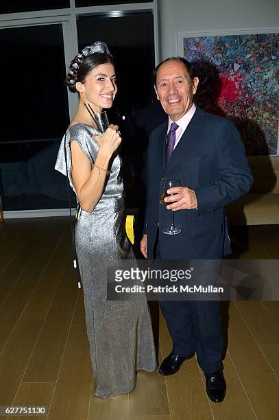 Danie Gomez and Claude Picasso attend Galerie Gmurzynska, Sir Norman Rosenthal and Claude Ruiz-Picasso Dinner at Art Basel Miami Beach 2016 at Faena...