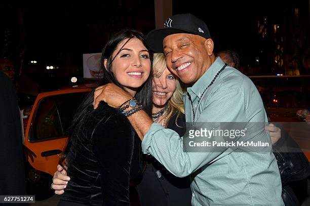 Brittny Gastineau, Lisa Gastineau and Russell Simmons attend Galerie Gmurzynska, Sir Norman Rosenthal and Claude Ruiz-Picasso Dinner at Art Basel...