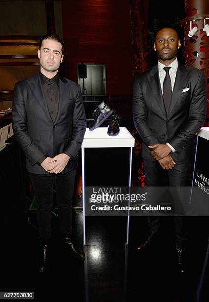 Yossi Shetrit and Davidson Petit-Frere attend DJ Khaled's birthday dinner hosted by Hublot at Komodo on December 4, 2016 in Miami, Florida.
